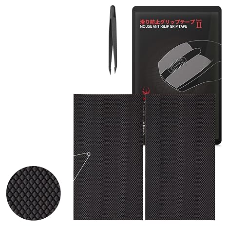 Hotline Games New 2.0 DIY Version Mouse Anti Slip Grip Tape for Gaming Mouse Skins, Sweat Resistant, Cut to Fit, Easy to Apply, Professional Mice Upgrade Kit