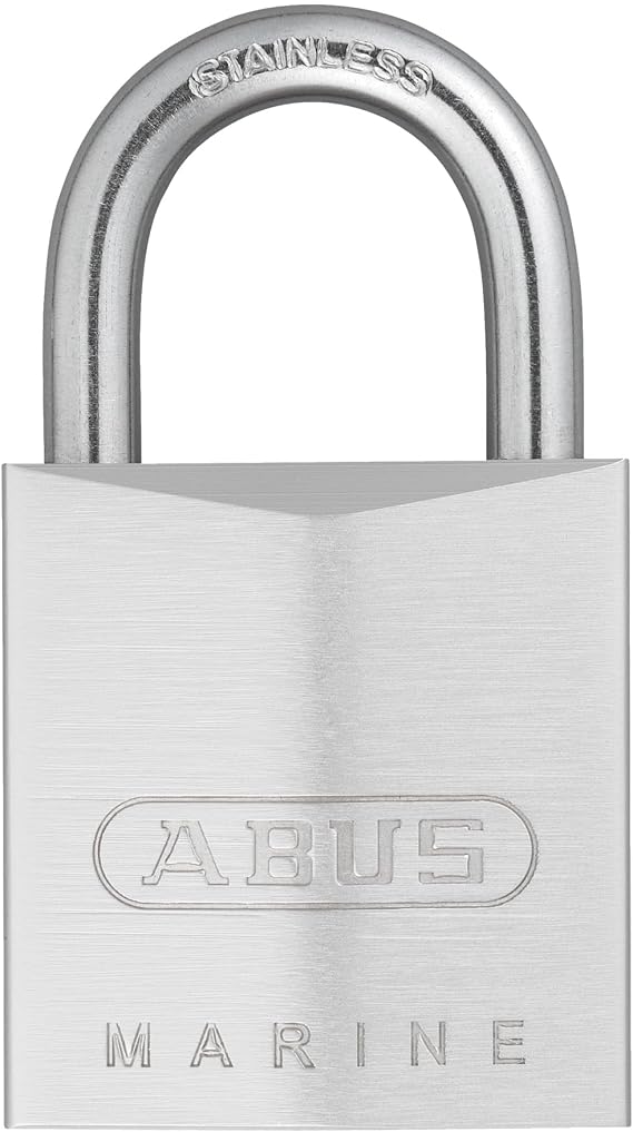 ABUS 75IB/30 Small Stainless Brass Lock with 2 Keys for Locker, Outdoor, Home, 1.2in (30mm) Wide, Keyed Different