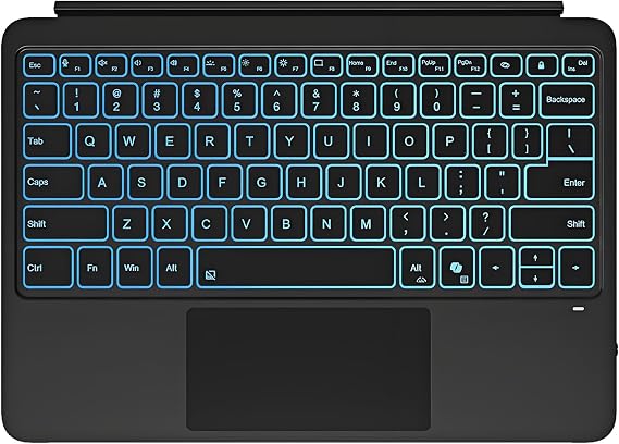 Wireless Bluetooth Backlit Keyboard with Trackpad Mouse for Microsoft Surface Pro 12 inch 2025