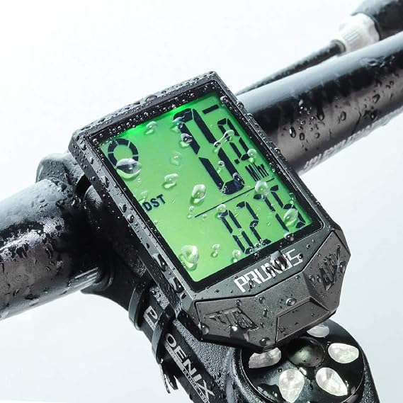 PRUNUS Bike Speedometer and Odometer Wireless Waterproof Bicycle Computer with Touch Sensor Switch, Big Digital LCD Screen, Automatic Wake-up for Outdoor MTB Road Cycling and Fitness...