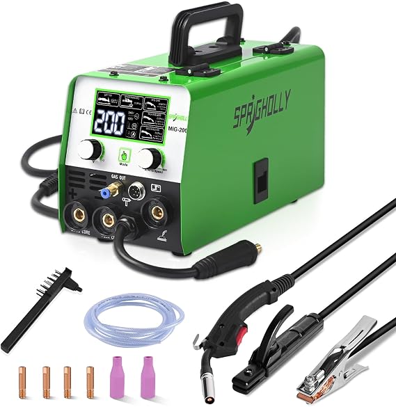 200A 240V 5 in 1 MIG Welder, MIG Gas/Gasless/Lift TIG/MMA