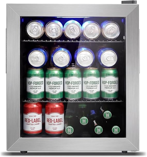Mini Beverage Refrigerator Cooler -Small Beverage Fridge 1.4cu.ft