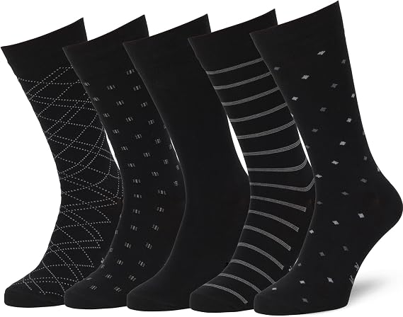 Easton Marlowe Mens Dress Socks Combed Cotton Classic Patterns No Toe Seam Comfort Moisture Wicking Reinforced Heel C