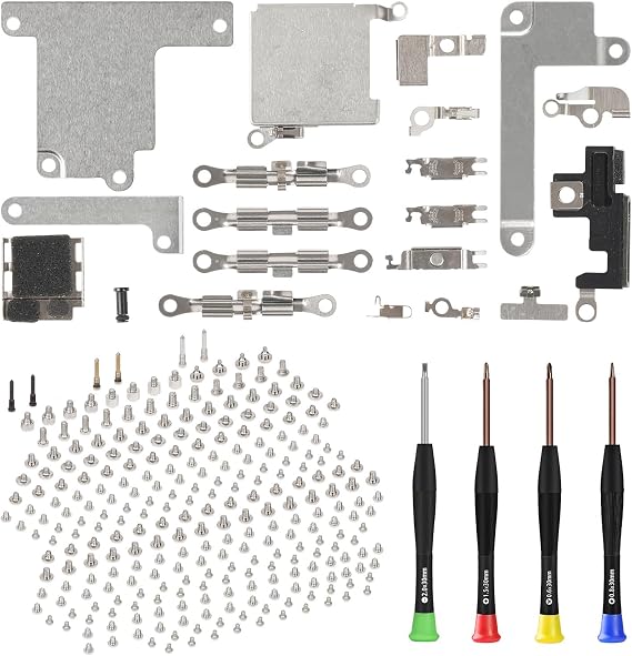 Internal Complete Screws Metal Bracket Replace for iPhone XR | Full Inner Plate Cover Bottom Small Screw Bracket Parts with Repair Tools Screwdriver for iPhoneXR