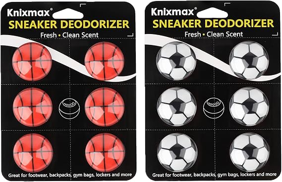 Knixmax Shoe Deodorizer Balls Gym Bag Smell Remover Ball 12 Packs