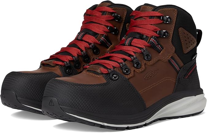 KEEN Utility Men's Red Hook Mid Height Composite Toe Waterproof Warehouse Work Boots