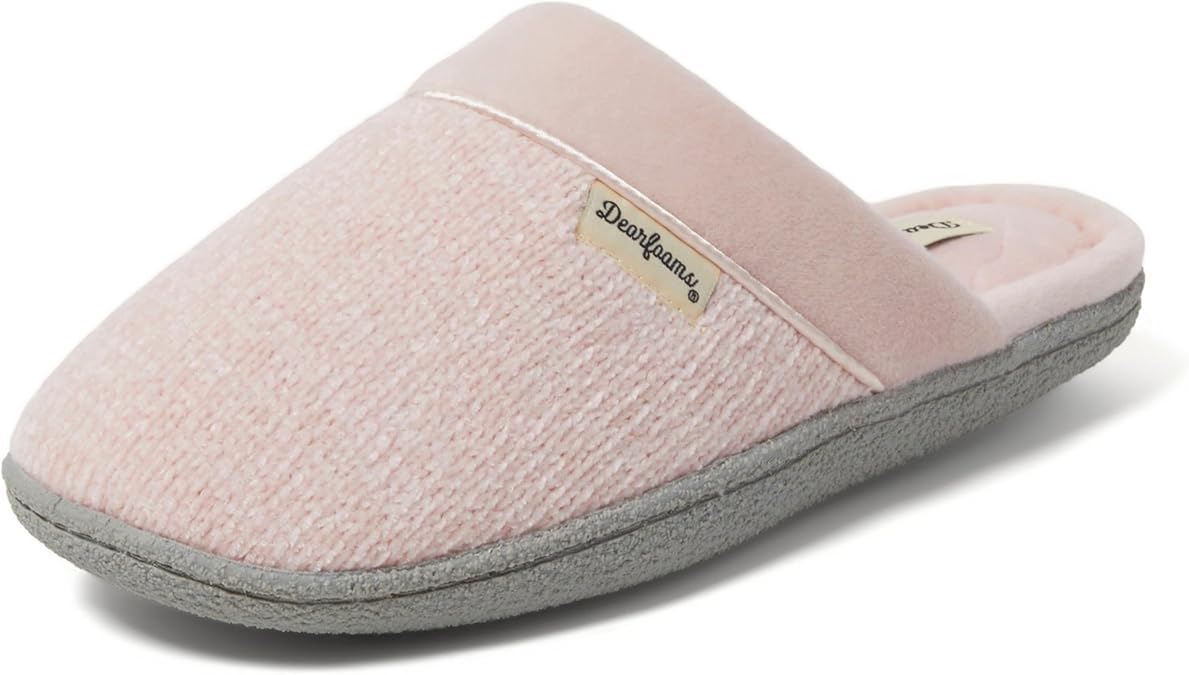 Dearfoams Women's Samantha Knit Closed Toe Scuff Slipper