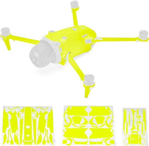 WRAPGRADE Full Wrap Skin Stickers Compatible with DJI Mavic 4 Pro (Neon Yellow)