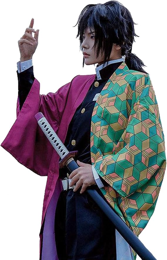 Vibsion Tanjirou Zenitsu Giyuu Mitsuri Cosplay Costume Anime Kimono Outfit Halloween