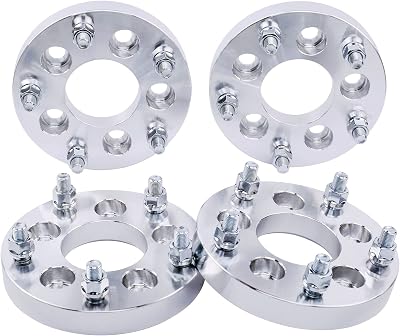 DCVAMOUS 4PC 5x4.5 to 5x4.75 Wheel Adapters 1 Inch with 12 Studs Compatible with Jeep F-ord 5 Lug 5x114.3 to 5x120.65 for Wrangler Cherokee Liberty | Taurus Explorer Ranger 5x4.75 Rim on 5x4.5 Car