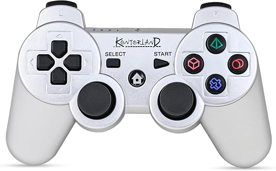 Kontorland P3G - PS3/PC Uyumlu Titreşimli Kablosuz Oyun Kolu GamePad (Gümüş)