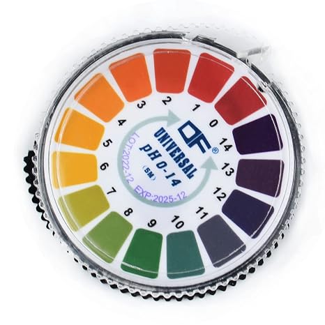 1 roll pH strips, pH test strips, litmus paper test strips pH | Universal Indicator Test Paper, 0-14 Test Indicator, 5 m/roll, for Soil, Water, Saliva, Cosmetic, Diet
