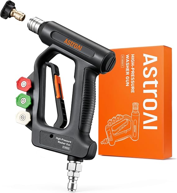 AstroAI Short Pressure Washer Gun with Swivel, 3/8" Quick Connect, 4060 PSI