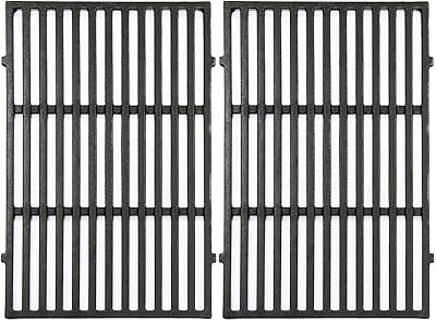 Hongso 17.5 Crill Grates for Weber Spirit e310, Weber Spirit 300 and Spirit II 300, Spirit E & S 310 315 320 330, Spirit 700, Genesis Gold & Silver BC 1000-5000 Gas Grill, Cast Iron, Parts 7638 7639