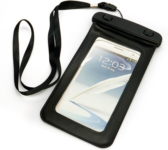 Waterproof Touch-ID Fingerprint Enabled Pouch Dry Bag Case Full Cover for iPhone X 8 8+ 7 7S 7+ 6 6S 6+ 5S 5C 5 4 3 iPod Touch Samsung and Smartphones with Screen Size up to 6.5" by Cybertech