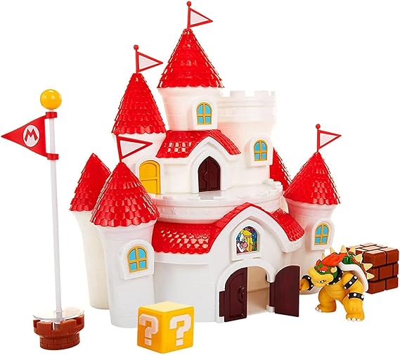 Super Mario Mushroom Kingdom Castle Playset with Exclusive 2.5 Bowser Figure