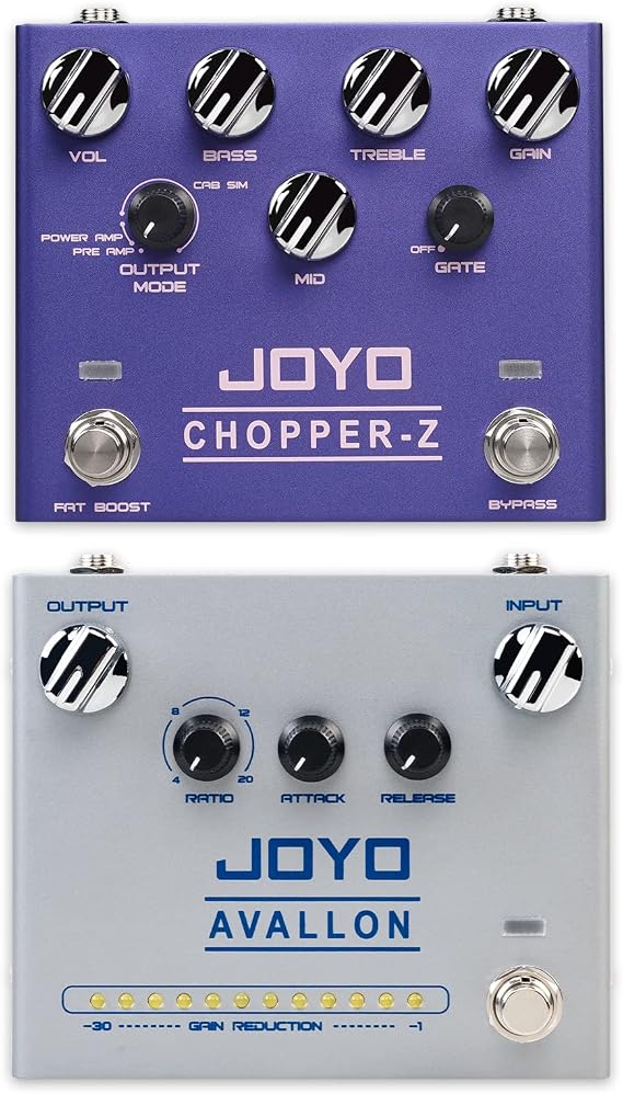 JOYO R-18 Amp Simulation Pedal and R-19 Compressor Effect Pedal Precise Compression