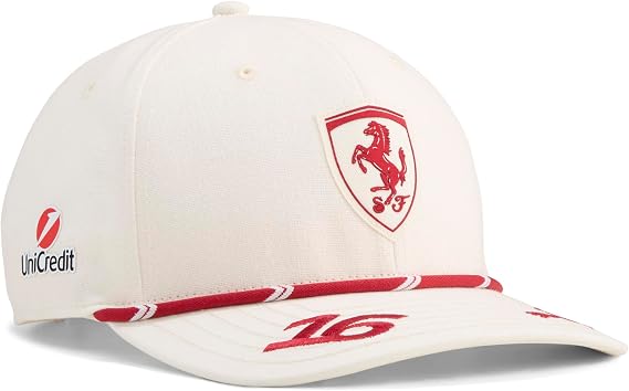 PUMA Scuderia Ferrari Charles Leclerc Monaco GP Hat - Off White - One Size