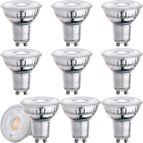 GU10 LED Light Bulb 1.9 W 340 LM Warm White 3000 K 36° Beam Angle Energy Efficiency Class A Not Dimmable Pack of 10