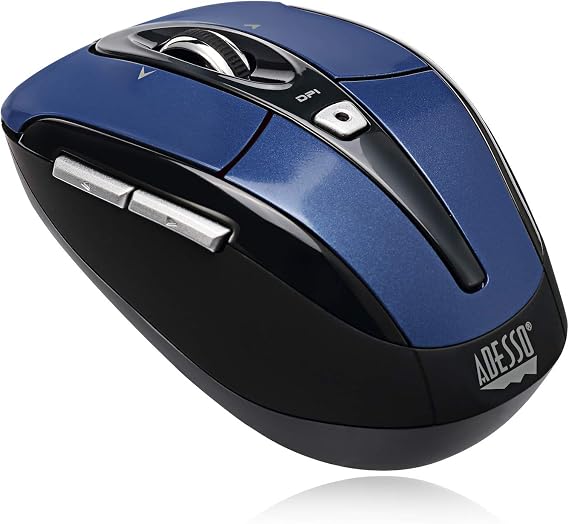 Adesso iMouse S60 Wireless Optical Mouse, Blue