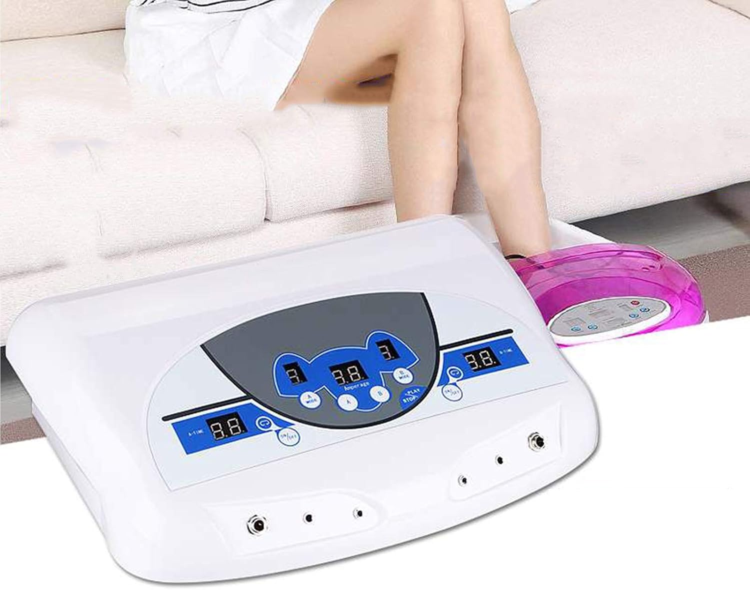 Foot Bath Ion Padetox Machine, Detox Foot Bath Machine Dual User Foot Bath Machine Ion Detox Foot Spa Cell Cleaner Machine with LCD and Infrared Selclen, Detox Machine