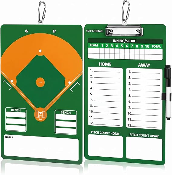 Baseball Lineup Board, Coaching Clipboard for Baseball & Softball