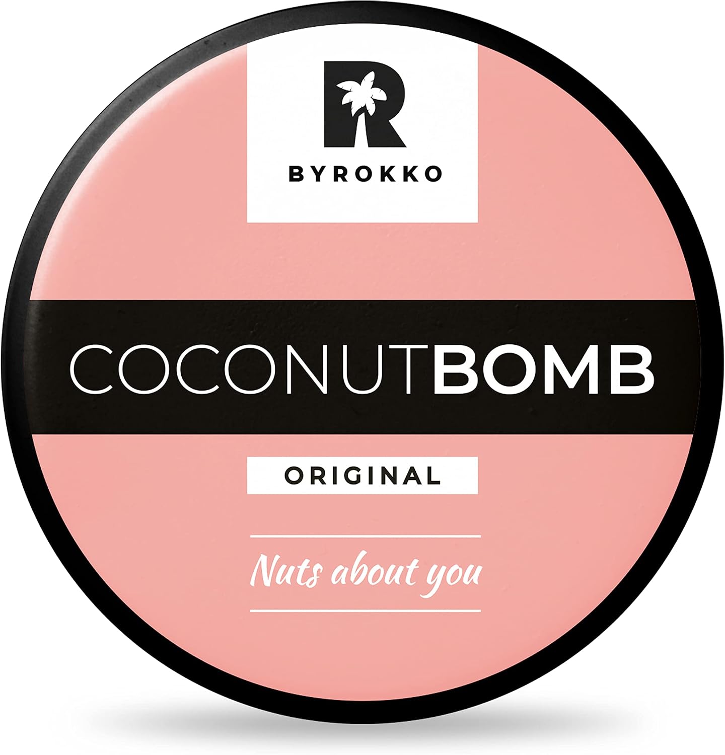 BYROKKO Coconut Bomb Hair Mask 180 g, Nourishing Hair Treatment for Damaged Dry Hair, Vegan and Cruelty-free