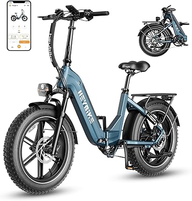 Heybike Ranger S Electric Bike for Adults,【1600W Peak Motor & 28 MPH】 Foldable Ebike, 692WH Removable Battery Electric Bicycle, 55 Miles 204 Fat Tire Step-Thru E Bike with Hydraulic Brakes & Fork
