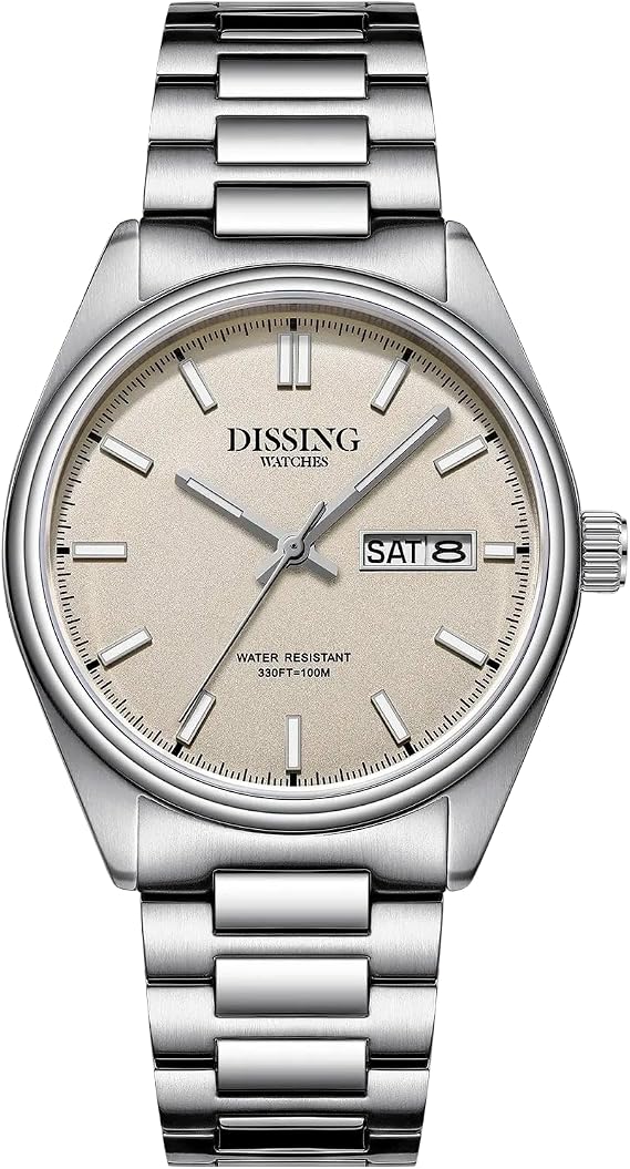 Dissing Handuhr – Armbanduhr Edelstahl – Schlichte Uhr Herren mit Datum – Uhren für Alltag & Büro – Armbanduhren für Herren