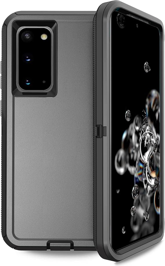 Case for Samsung Galaxy S20 5G(Not for S20 FE/Plus/Ultra, Phone Case Heavy Duty Shockproof Rugged Protective, 3 in 1 Bumper Cover (Black)