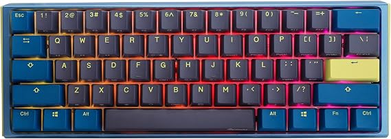 Ducky One 3 Mini Daybreak 60% Mechanical Keyboard: Quack Mechanics Dampening, Hot-Swappable Cherry MX Siver Switches, High-Density PBT Tripleshot Keycaps, RGB, US