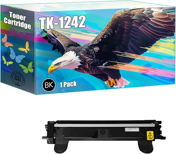 TK-1242 Toner Cartridge Compatible for Kyocera MA2000 MA2000w PA2000 PA2000w Printers, High Yield 1300 Pages, Bright Colors Clear Printing (1 Pack Black)