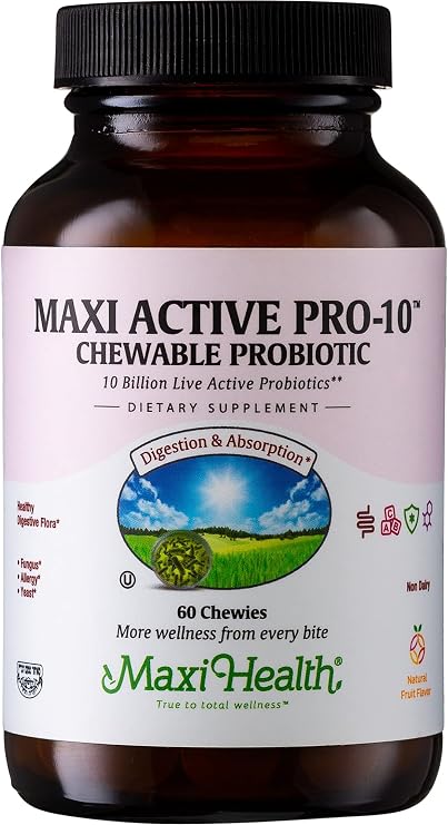Maxi Health Probiotics for Kids, 10 Billion CFU (60 Count)