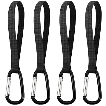 4 Pack Stroller Hooks Multifunctional Clips for Bags, Diaper Bags, Purse & Backpack. Universal Fit for Strollers, Bikes, Shopping Carts, Wheelchairs, Pet Strollers & Walkers