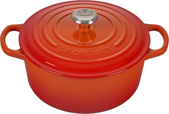 Le Creuset Signature Enamelled Cast Iron Round Casserole Dish With Lid, 22 cm, 3.3 Litre, Volcanic, 21177220902430