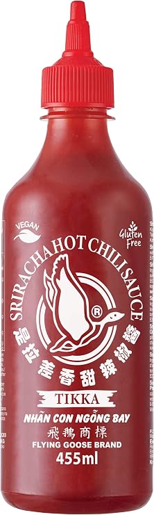 Flying Goose Tikka Sriracha Sauce, Bitter Chili Pepper Sauce 455ml