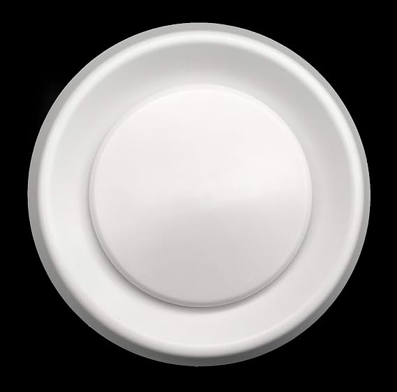6" Circular Round Plastic HVAC Supply Grille Air Diffuser -Vent Duct Cover [Outer Dimensions: 8"]