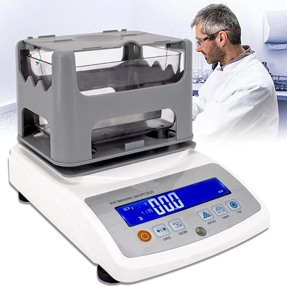 Electronic Solids Density Meter,0.001g/cm3 High Accuracy Digital Solid Densimeter, Digital Solid Density Tester Meter Digital Density Meter,300A