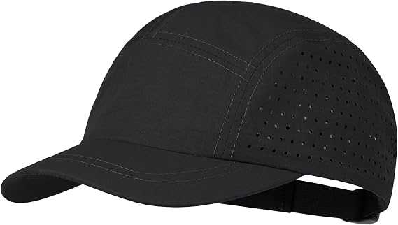 CLAPE 5 Panel Running Hat for Small Heads, Quick Dry Short Brim Cap