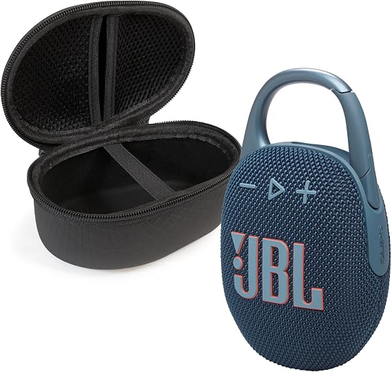 JBL Clip 5 Bluetooth Speaker and divvi! Protective Case - Blue