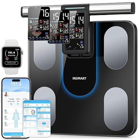 INSMART Smart Scale for Body Weight with Handle, 8-Electrode, 56 Metrics