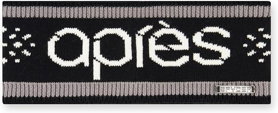 Spyder Womens Intarsia Apres Ski Knit Headband, Black, One Size