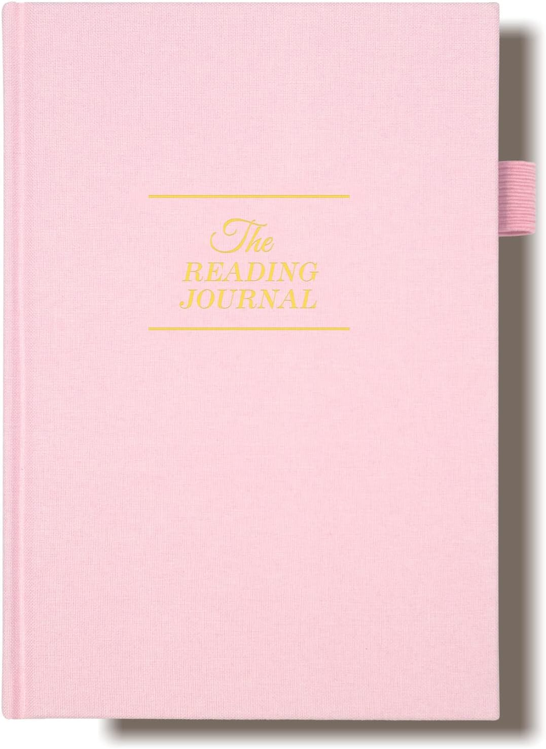 Elegant Reading Journal - Review and Track Your Reading Progress with 60 Book Reviews - Book Journal Reading Log Journal with Pen Holder & Back Pocket - Gift for Book Lovers and Readers Pink