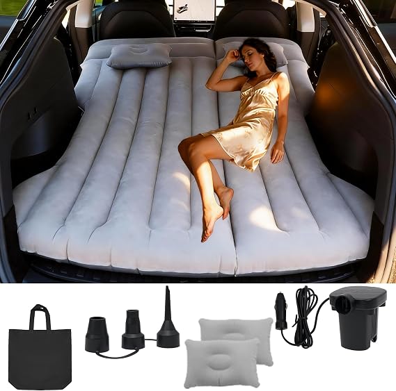 Car Air Mattress for Model Y SUV RV Back Seat for Outdoor(Grey)