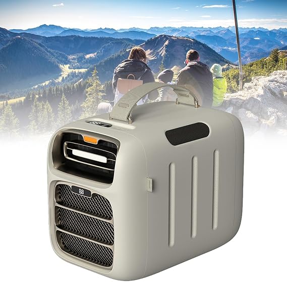 Portable Air Conditioner for Camping and RV, Fast Cooling, Low Power Consumption, 3 Wind Speeds, Dehumidification, 500W, 24V AC/DC