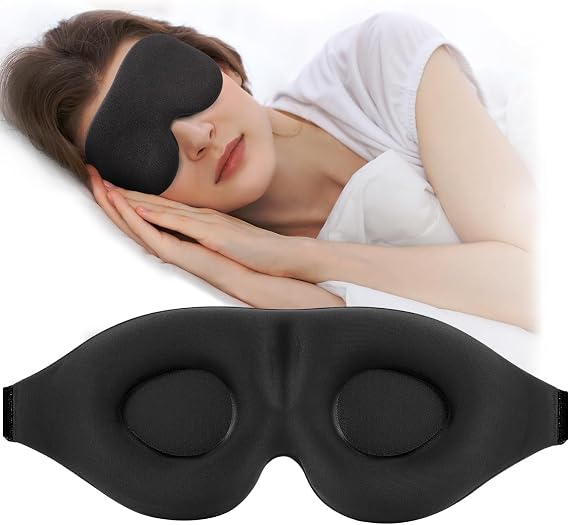 ZGGCD Sleep Mask for Side Sleeper, Light Blocking Eye Mask for Women Men