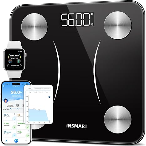 INSMART Bluetooth Smart Fat Scales for Body Weight with APP