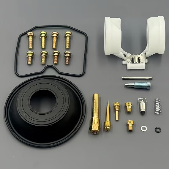 Carburetor Repair Kit for Kawasaki Prairie 360 KVF360 2003-2013 Diaphragm Float with Main Jet #155#90 Pilot Jet #35