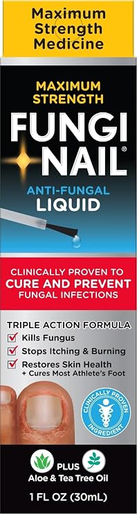 Fungi-Nail Anti-Fungal Liquid Solution, 1 Fl Oz | Kills Toe Fungus with Tolnaftate & Clinically Proven to Cure and Prevent Fungal Infections