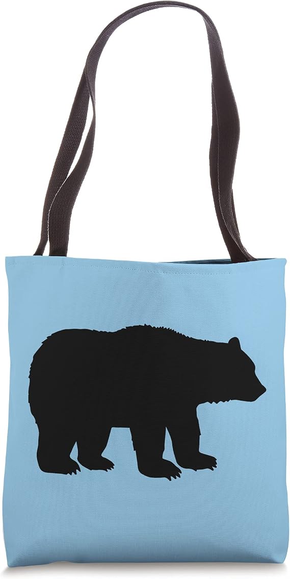 Black Bear - Grizzly Brown Animal Wildlife Zoo Kodiak Blue Tote Bag